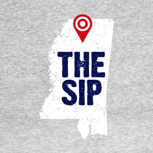 The Sip, Mississippi, State of Mississippi, Map Art, Map, Location, Oxford, Oxford ms, Oxford Mississippi T-Shirt